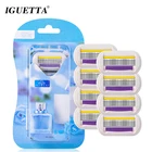 для бритья бороды для бритья женское для триммера для удаления волос лица женская бритва лезвия для бритья fusion лезвия для бритья женские мужская бритва Стальная Бритва для удаления волос на теле, 8 картриджей