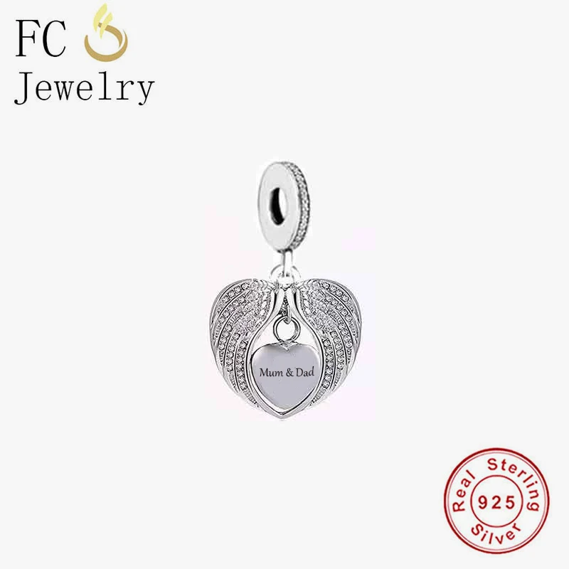 Шарм-браслет женский из серебра 925 пробы с крыльями ангела | Украшения и