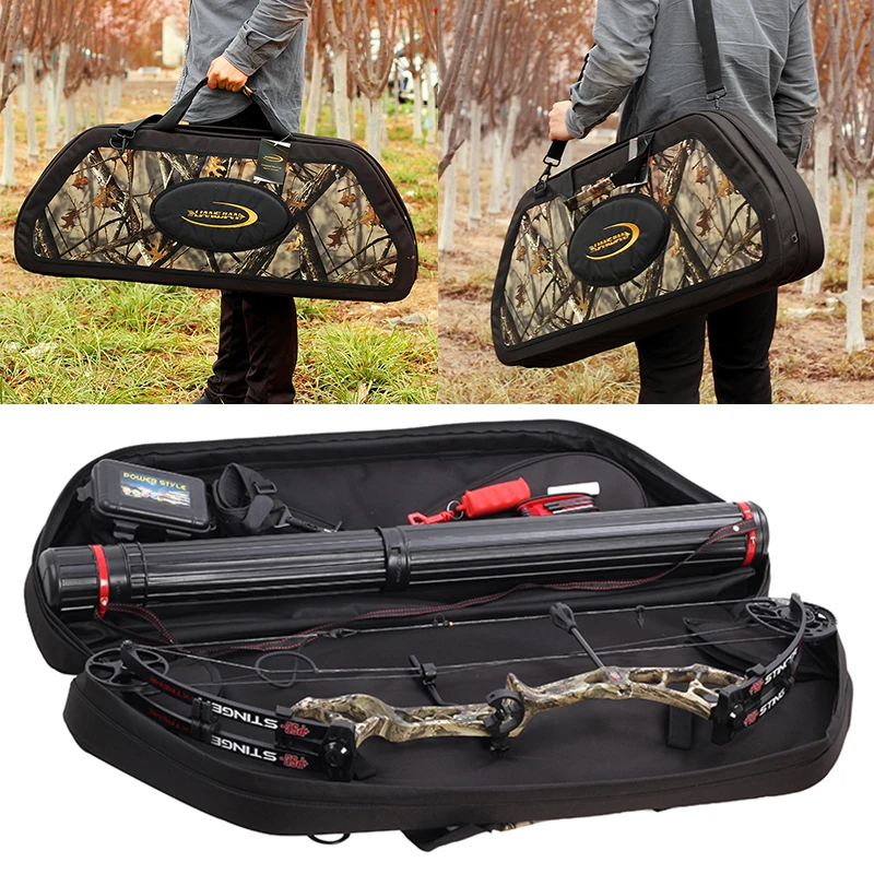 Hunting Archery Compound Bow Bag Protection Archery Arrows Carry Case Carrier Durable Camo pattern compound bow Holder