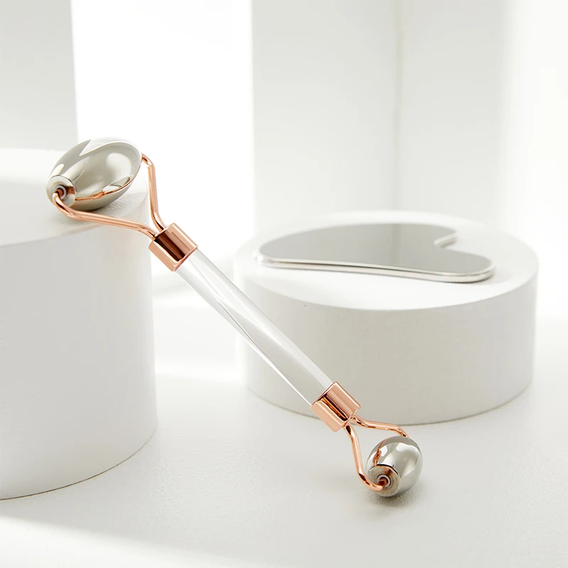 

Stainless Steel Facial Roller gua sha Tool Set Face Massage for Face Neck Beauty Health Anti Wrinkle Cellulite Skin Massager