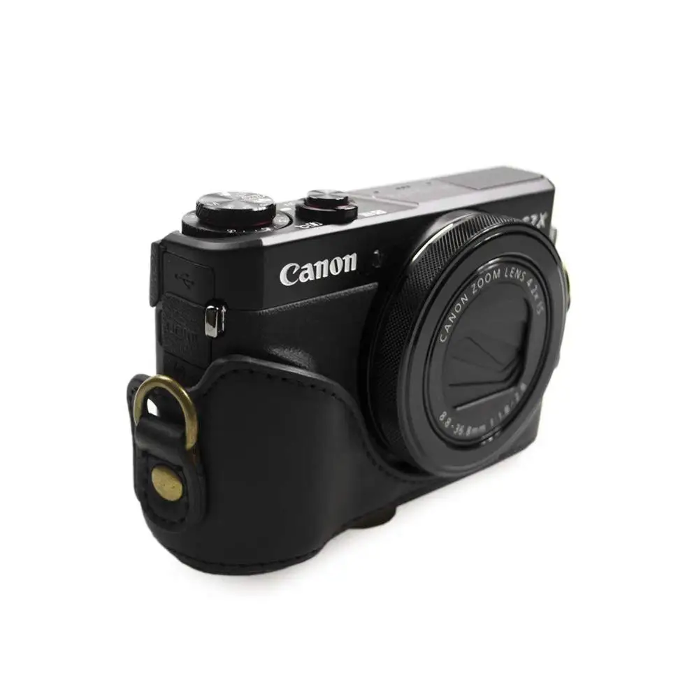 Жесткий Чехол сумка из искусственной кожи в стиле ретро для камеры Canon Powershot G7 X G7X