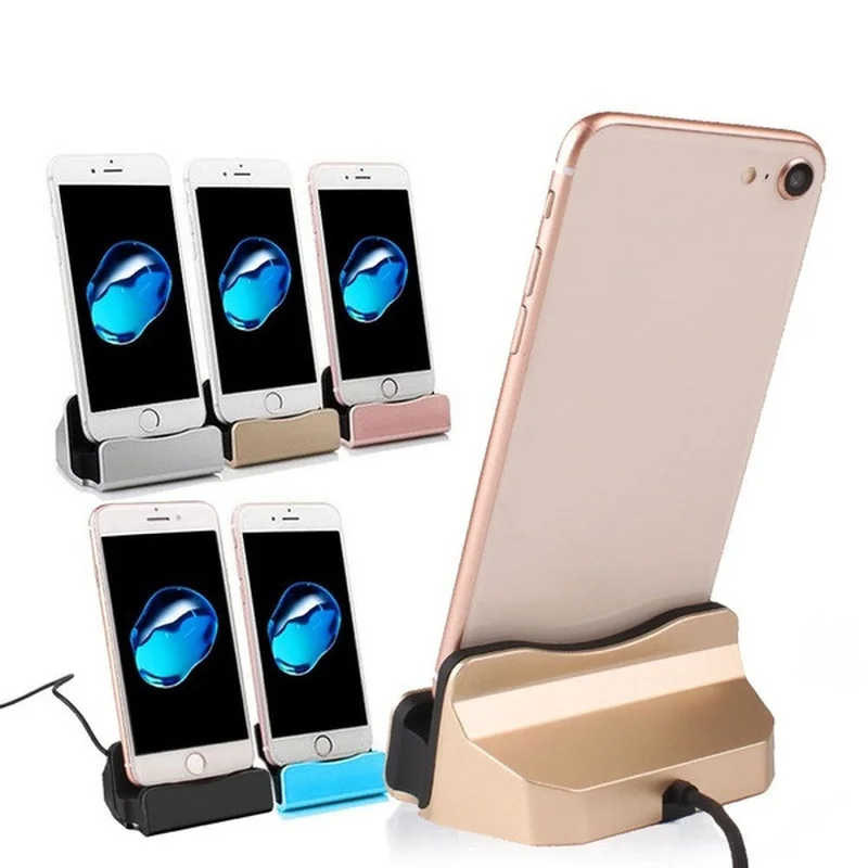 Док-станция LTAO для зарядки телефона с разъемами Lightning Micro-USB Type-C | Мобильные