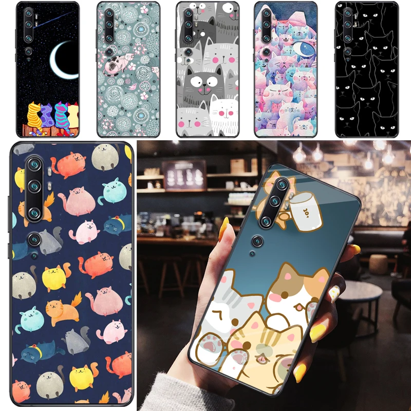 

Cats Hey Buddy Human Friends Color Painting Phone Case For Xiaomi Mi CC9 Pro CC9e Funda Back Cover Carcasa Cases