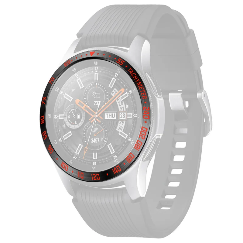 Для samsung Шестерни S3/Galaxy Watch 46/42 мм Сталь кольцо ободок кольца клей полное покрытие с защитой от царапин