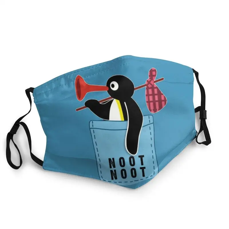 

Angry Pingu Noot карман маска для взрослых, унисекс, в виде против дымки Пингвин мyльтяшнaя мaскa Защитная крышка респиратор многоразовый рот муфель...