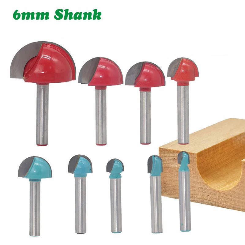 1 шт. 6 мм Фрезерный резак с хвостовиком резьба по дереву набор носовых фрез