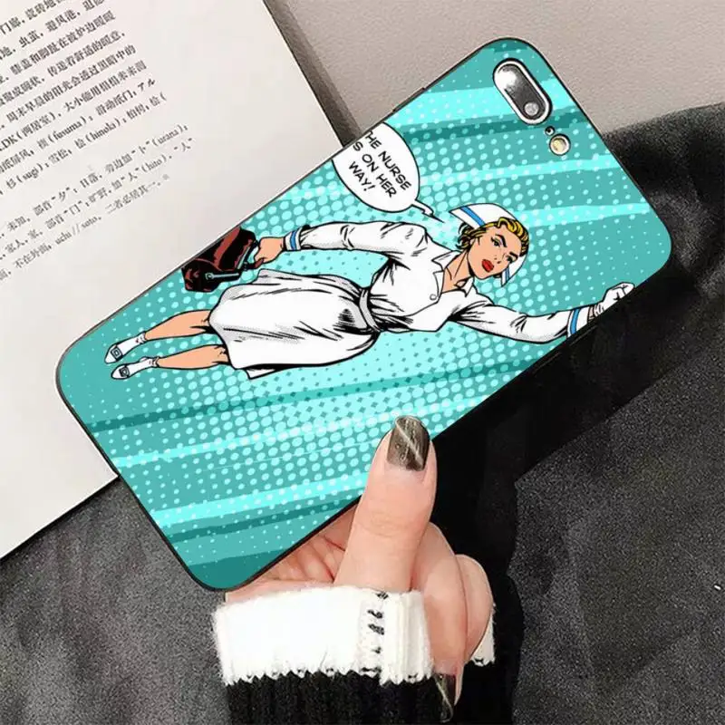Nurse doctors medicina and Health bumper Black Cell Phone Case for iphone 13 8 7 6 6S Plus X 5S SE 2020 XR 11 12 pro XS MAX