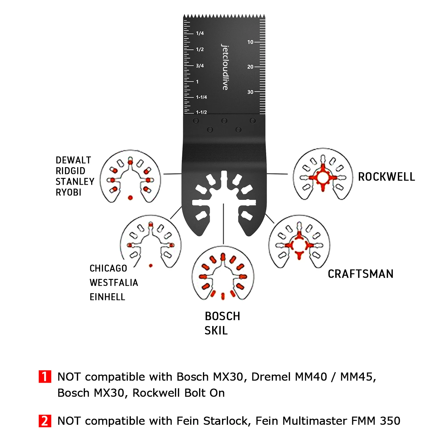 50 шт. Осциллирующий мульти инструмент пилы для ремонта электроинструментов как