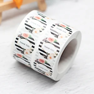 Наклейки круглые с надписью Thank you, 1 дюйм, 500 этикетокрулон