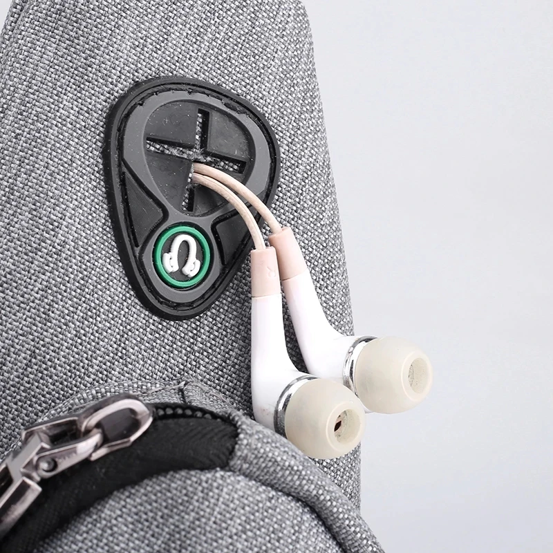 

Weysfor Sling Cross Body Chest Bag Fashion Crossbody Bags For Men Crossbody Men Shoulder Bag Travel Sport Bag With Earphone Jack
