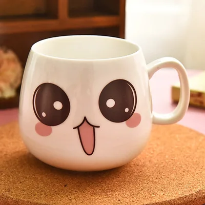 

Creative ceramic mug personality cute expression cartoon coffee