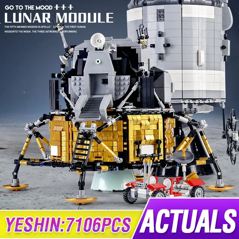 Креативная Серия Apollo 11 Star Plan игрушки космический корабль Saturn V совместимый с 26457