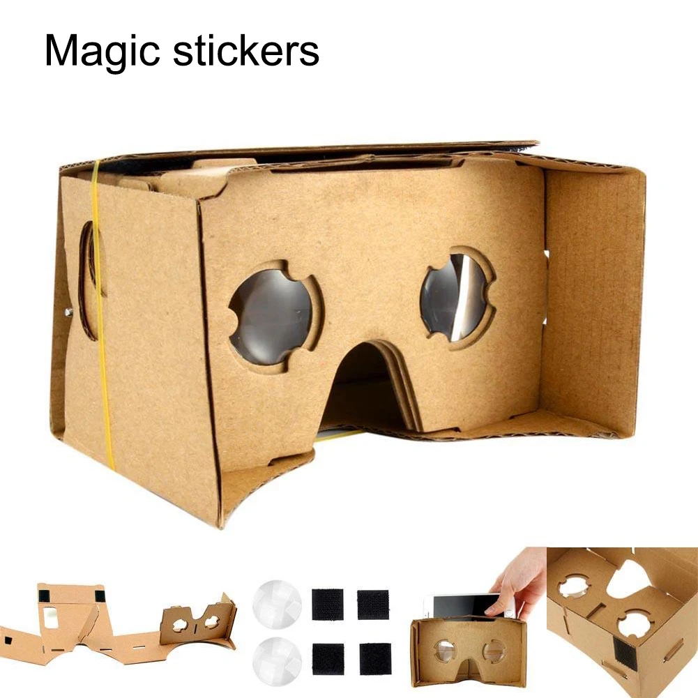 Для Android IOS DIY картонные 3D очки виртуальной реальности бесплатные VR фильмы|Игровые