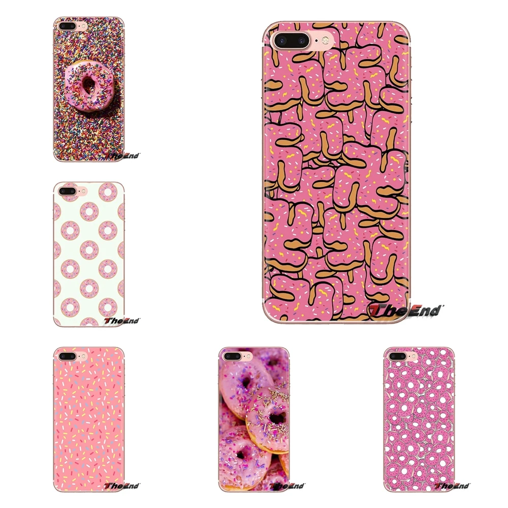 TPU Shell Case For Huawei G7 G8 P7 P8 P9 P10 P20 P30 Lite Mini Pro P Smart Plus 2017 2018 2019 sugar Creamy Pink Donut Sprinkles |