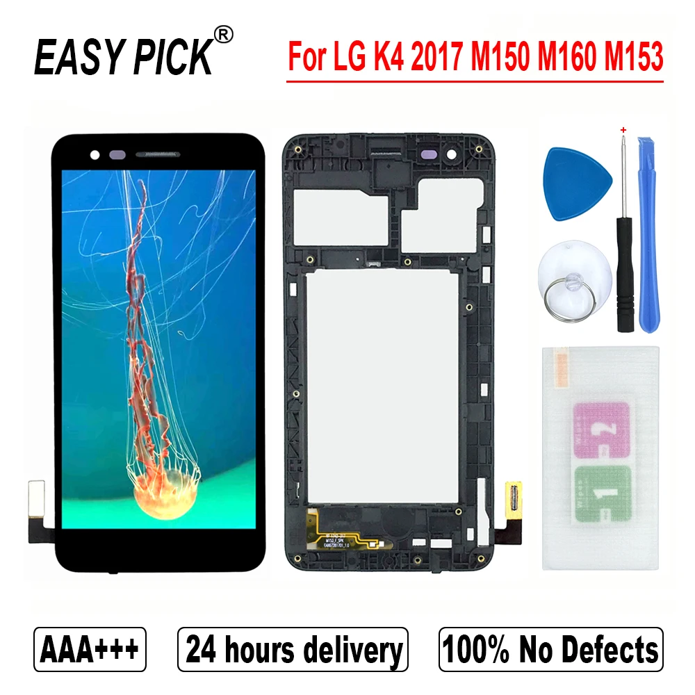ЖК-дисплей для LG K4 2017 M160 M153 кодирующий преобразователь сенсорного экрана в сборе