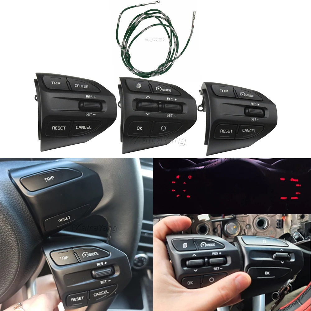 For Kia RIO 2018-2021 X-LINE K2 RIO 4 Multifunctional Steering Wheel Buttons Cruise Control Remote Volume Bluetooth Car Switches