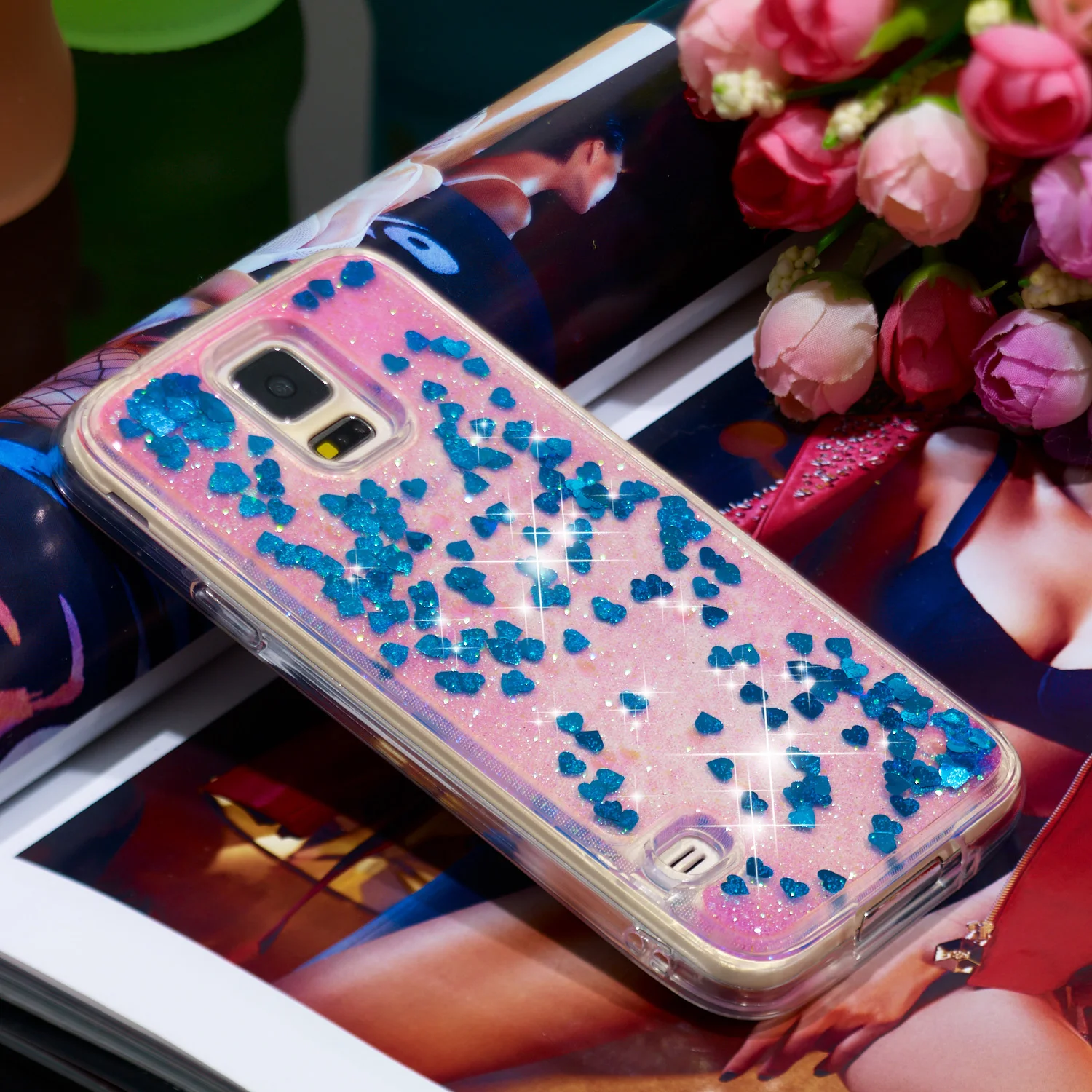 Чехол с блестками и жидкостью для Samsung Galaxy S7 S 7 чехол Hero мобильный телефон