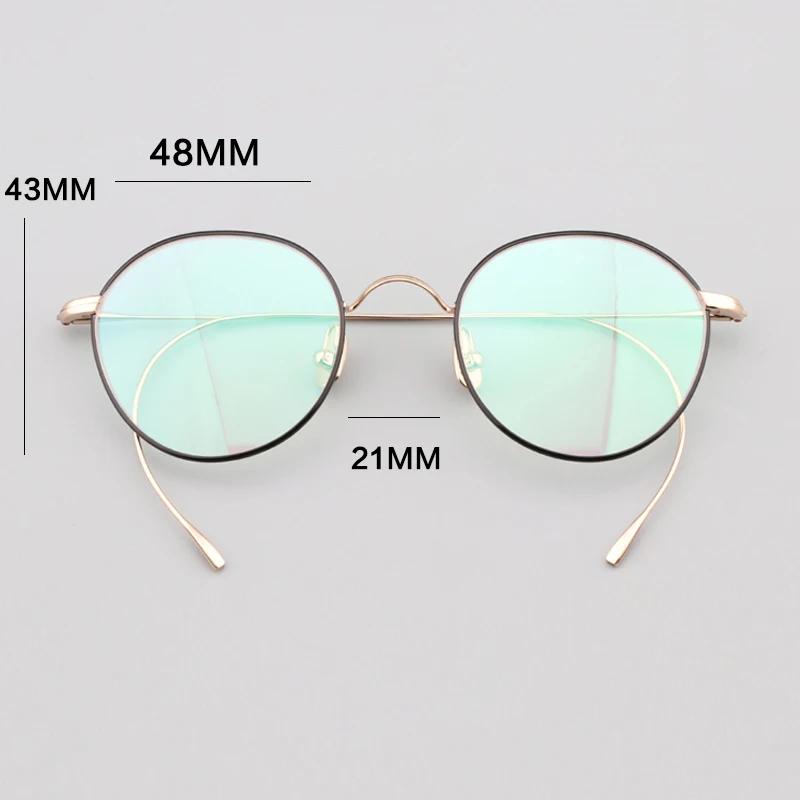 

Vintage Round Titanium Optical Glasses Frame Men Women Luxury Prescription Myopia Eyeglasses Frame Cable Hanging Ear Eyewear