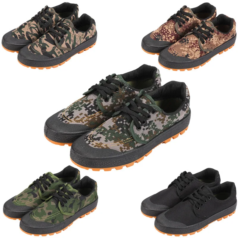 

Men's Tendon Bottom Camouflage Shoes Non-Slip Wear-Resistant Work Shoes Breathable plus Size 45 Size 2021 New