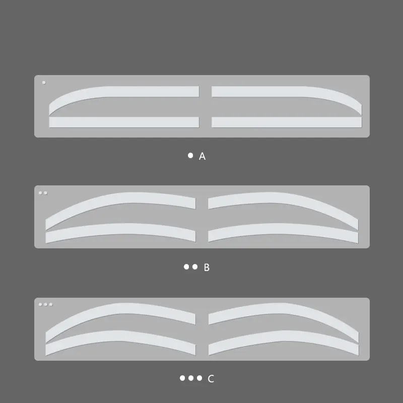 

6 Pair Disposable Eyebrow Tattoo Shaping Semi Permanent Eyebrow Stencil Adhesive Adhesive Makeup Tool
