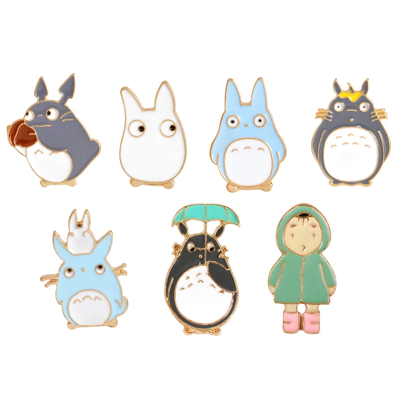 Мультяшные 7 стилей японское аниме Броши Тоторо эмалевые булавки и броши из