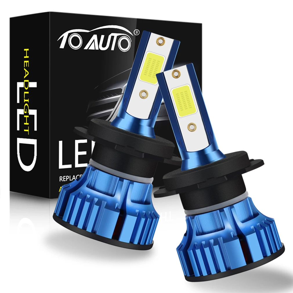 

2pcs H4 LED H7 H11 H8 HB4 9006 H1 H3 9005 HB3 Auto Car Headlight Bulbs COB 12000LM Led Bulbs Canbus DC 12V 6000K Auto Lamps