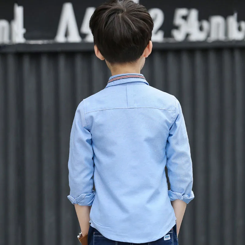 От 5 до 12 лет одежда для мальчиков на весну и осень рубашка жакет из хлопка модная