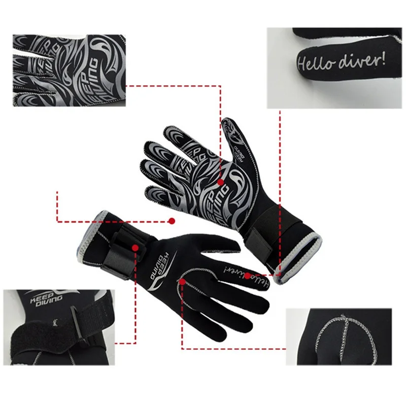 

Dive Gloves Swim Snorkeling Gloves Anti Scratch Keep Warm Wetsuit Material Winter Swim Spearfishing2