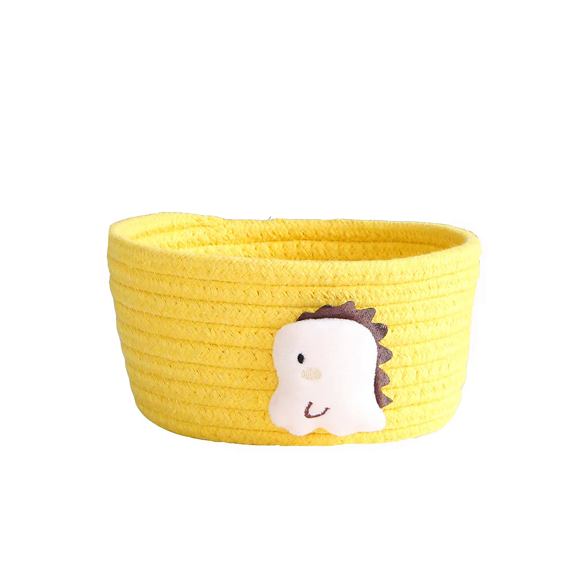 

Cute Cotton Storage Box Woven Basket Household Toys Desktop Sorting Debris Remote Control Fruit Bread Kitchen Storage Dasket