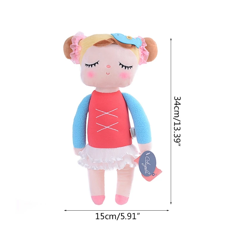 

Dreameryoly Rabbit, Sleeping Vintage Angela Plush Toy, Pink Ears, Wearing a Dress Soft Crystal Velvet Childrens Sleeping Compan