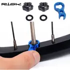 1 компл., гайка клапана для горного велосипеда с установочным ключом, бескамерная крышка клапана для шин горного велосипеда, вакуумная насадка на колесный замок