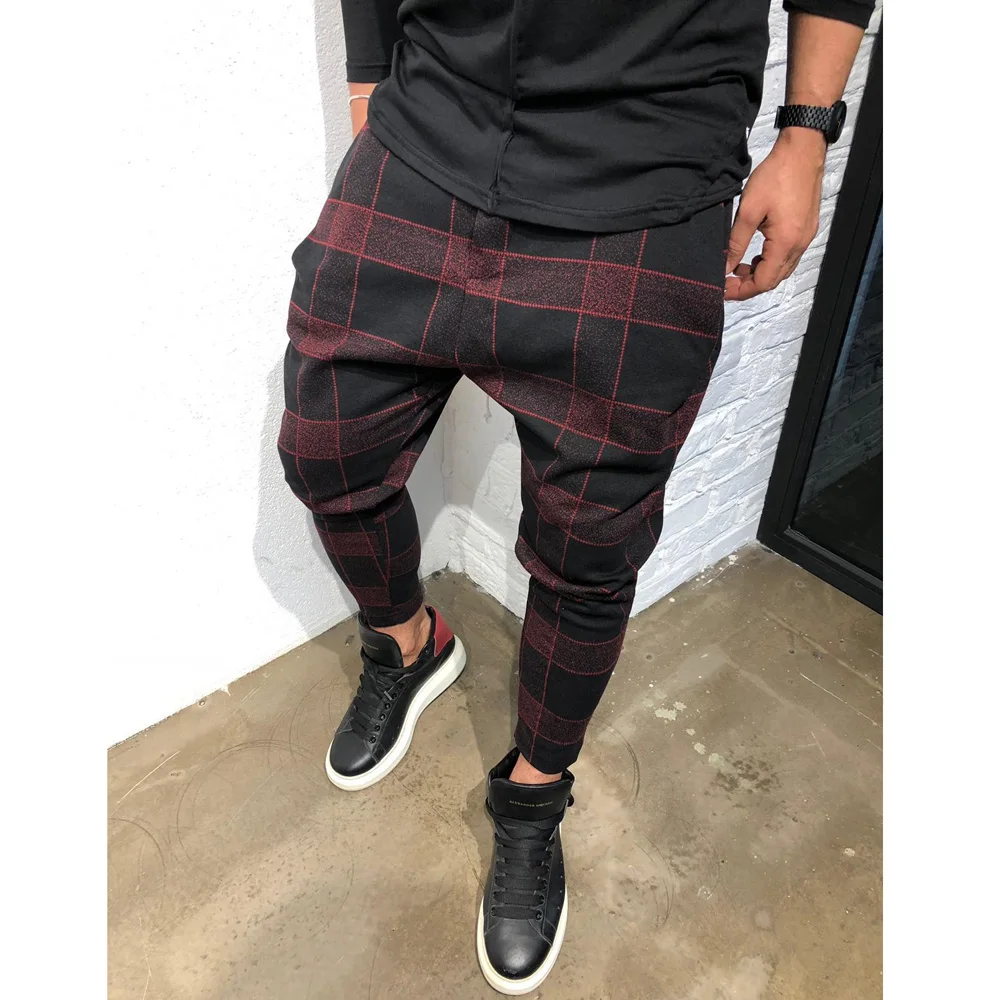 Модные мужские брюки Slim Fit Urban прямые брюки повседневные брюки карандаш грузовик для бега брюки плюс размер M-3XL