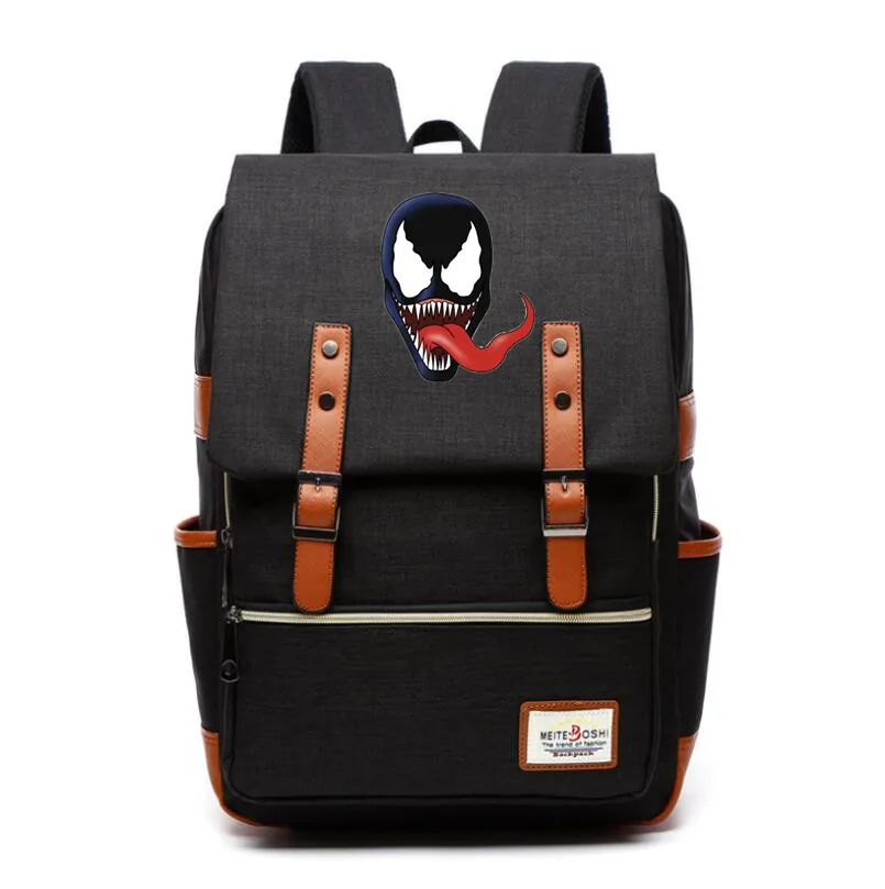 Веном Эдварда Брока холщовый рюкзак с принтом школьные сумки сумка в сдержанном