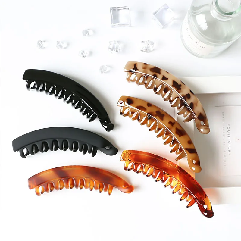 

1 Pc Portable Elegant Hair Clamps Women Girls Styling Accessories Banana Hair Clips Acrylic Non Slip Hair Claws Hairpins