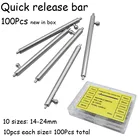 Ремешок для часов из нержавеющей стали 100 шт., быстросъемные Пружинные штифты для браслета часов, 14 мм 15 16 17 18 19 20 21 22 24 мм