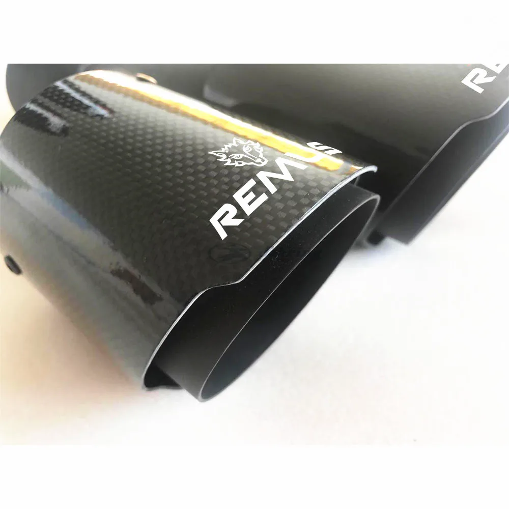 Универсальный глянцевый черный автомобильный глушитель REMUS выхлопная труба для