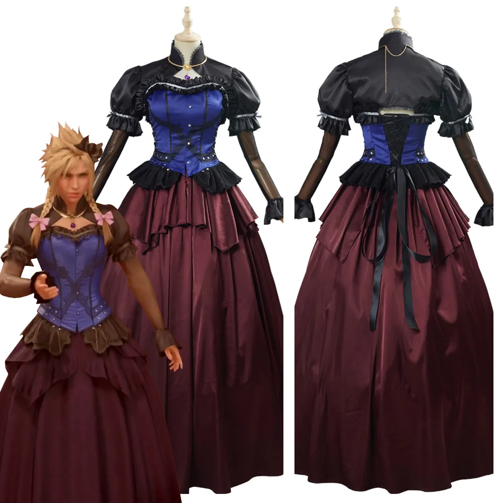

Final Fantasy VII Remake Cloud Strife Cosplay Female Girl Dress Outfit Uniform Halloween Costumes Suit