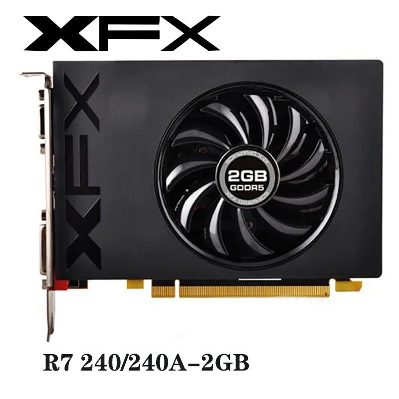 

Used XFX Radeon R7 240A 2GB Video Cards GPU For AMD Radeon R7240A GDDR5 128bit Graphics Screen Cards Desktop Computer