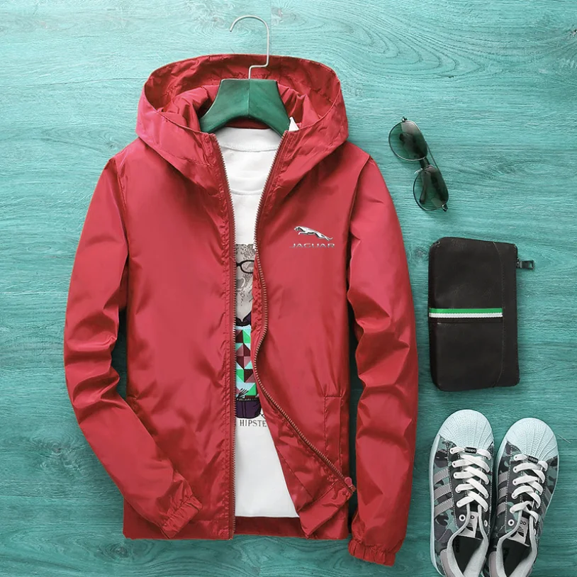 

Jaguar Car Logo2021Summer New Track Field Sportswear Printing Stitching Design Men's Women's Casual Jogging Jacket UV Protection