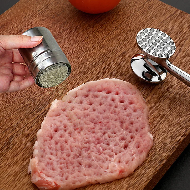 1 шт. двухсторонний молоток из нержавеющей стали для мяса говядины нежного
