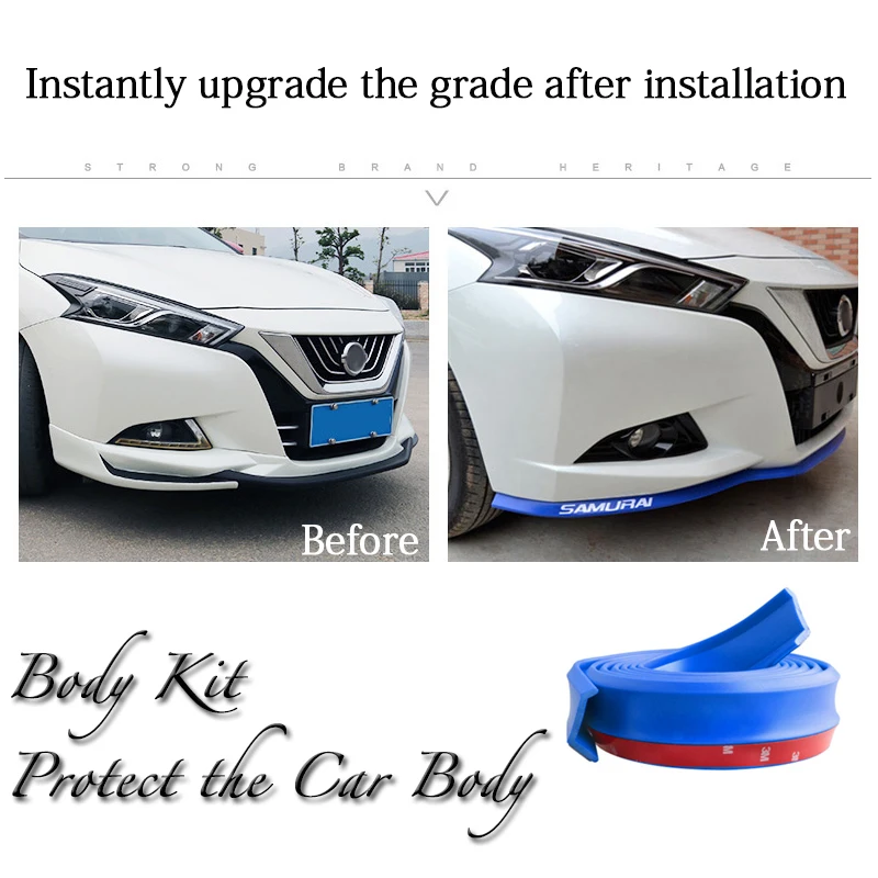 Дефлектор юбки переднего спойлера бампера автомобиля для Audi A6 S6 RS6 C6 C7 C8 2004 ~ 2020