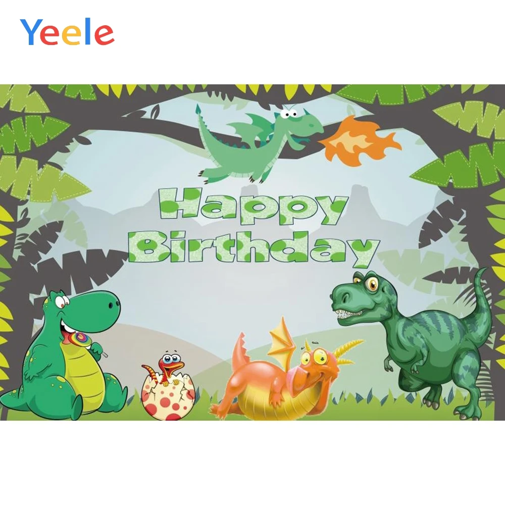 Фоны для фотосъемки с изображением леса динозавра вечеринки детского дня