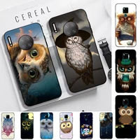 yinuoda animal cute cartoon owl phone case for huawei mate 20 10 9 40 30 lite pro x nova 2 3i 7se