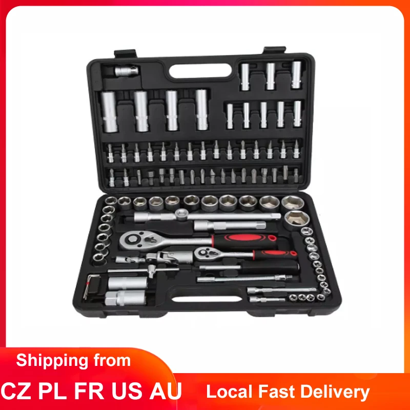 94 шт. головка гаечного ключа Отвертка Набор инструментов механика 1/2 1/4 дюйма