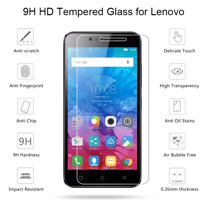 Закаленное стекло для Lenovo S560 S580 S60 S650 S720 S750 S820 S850 S856 S860 S880 S890|Защитные стёкла и