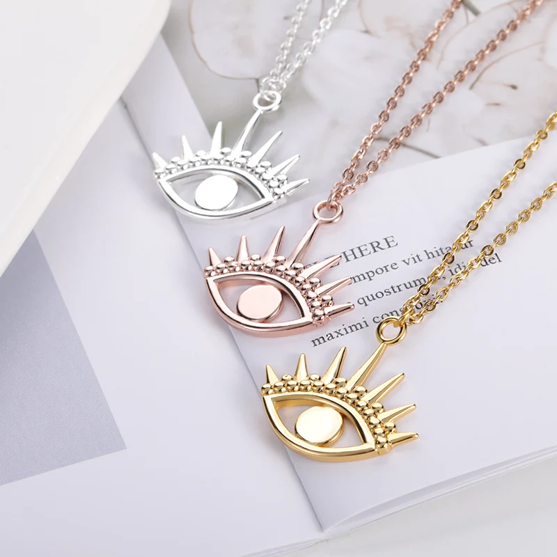 

Wholesale 10pcs Evil Eye Necklaces For Women Protection Jewelry Stainless Steel Friendship Necklace