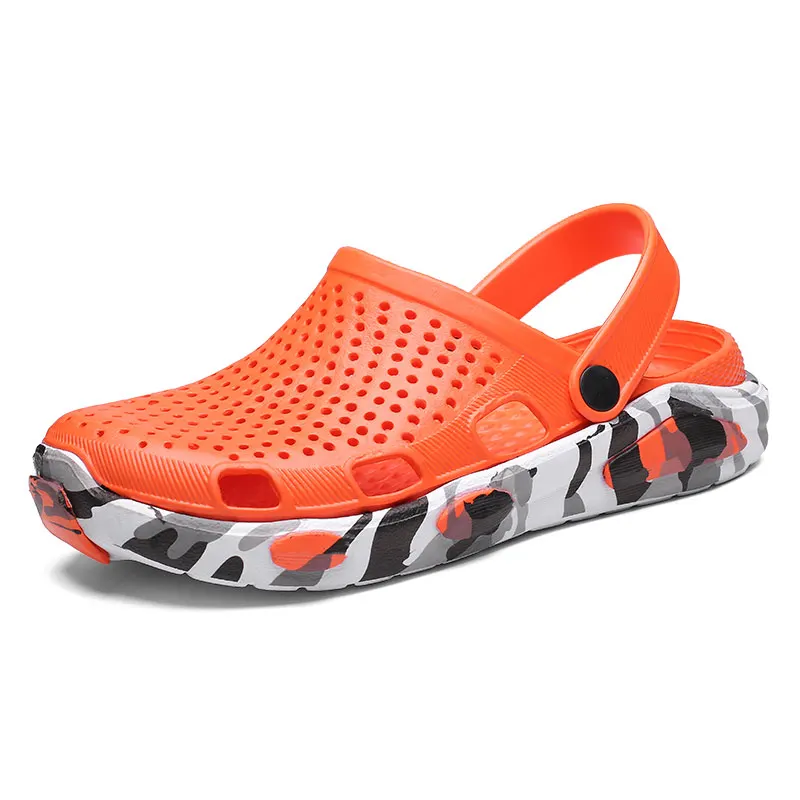 

Beach sports sandals men's hole shoes slippers men and women crocodile bottom wooden crocodile skin water mousse