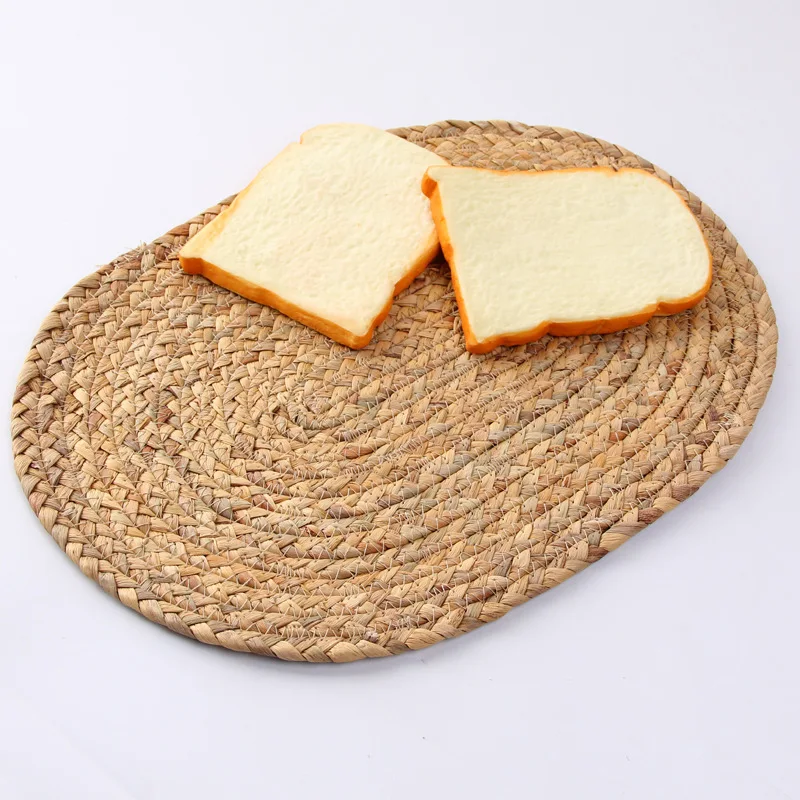 Round Handmade Natural Gourd Straw Insulation Pad Solid Placemats Non Slip Table Mats Kitchen Accessories Decoration Coaster | Дом и сад