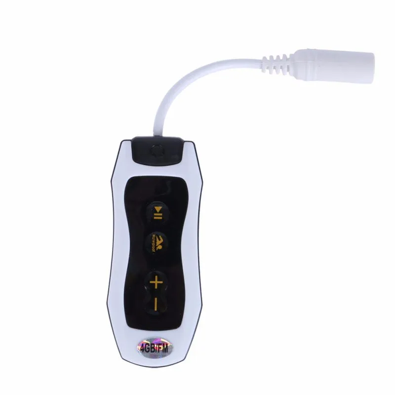 Водонепроницаемый IPX8 Mp3 плеер 4 Гб Adroit спортивный зажим MP3 с FM плавательный наушник для дайвинга