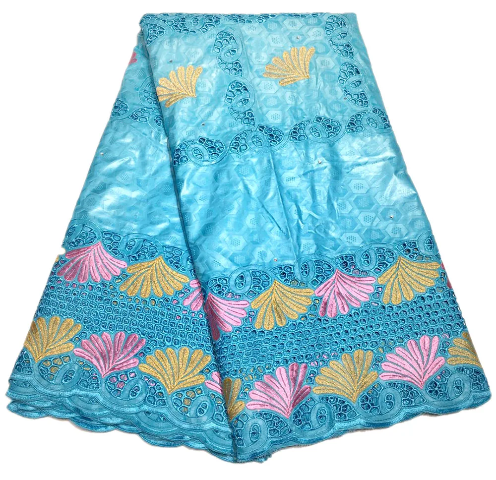 

2020 New arrival Stone african Bazin riche fabric embroidery lace bazin riche dress material Nigerian